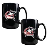 NHL Columbus Blue Jackets Two Piece Black Ceramic Mug Set - Primary Logo