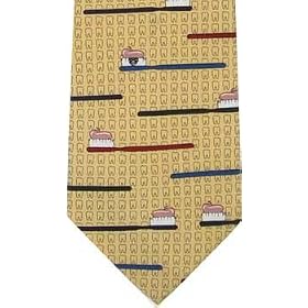 Dentist ties in silk by Vicky Davis yellow Made in the USA