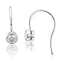 18k White Gold Round Brilliant Cut Diamond Drop Earrings (G-H, SI-I, 0.25 carat)