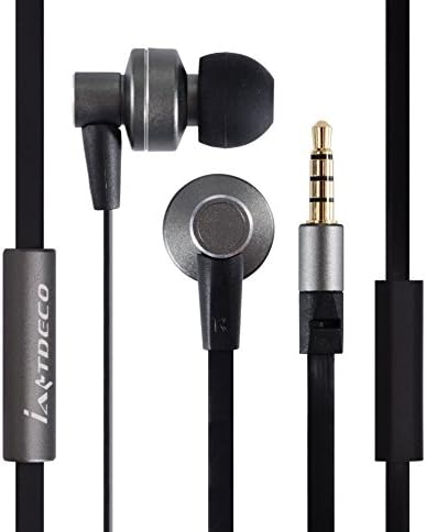 Colorful flat cable wire headset with mini portable storage box and applies to all phones included adaptor-Black