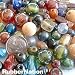 Rainbow Lustre Glass Bead Mix Earth Tones 1 POUND 1/2 KILO 200+ beads