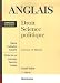 Anglais applique : Droit, Science politique, Licence et Master