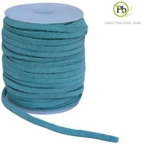 Genuine Suede Leather Lace Turquoise 3x1.7mm 25 Meters (Spool is not included)