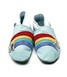 Inch Blue Rainbow star baby blue soft shoes, Soft shoes, Babies