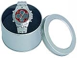 Armbanduhr Digi-Time rot Herrenuhr, Metallband, chronograph