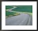 Curved Roadway in Wheat Field, Eastern Washington, USA Scenic Framed Art Poster Print...