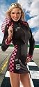 Sexy Halloween Costumes Nascar Race Car Driver Girl Checkered Dress Costume Theme Party Outfit