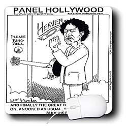 Londons Times Funny Music Cartoons - Bob Dylan Collectible, Knockin On Heaven s Door Ring Doorbell Please - Mouse Pads