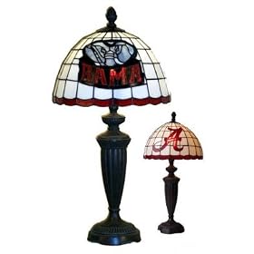Traditions Artglass ALA500 Alabama Collegiate Tiffany Desk Lamp,