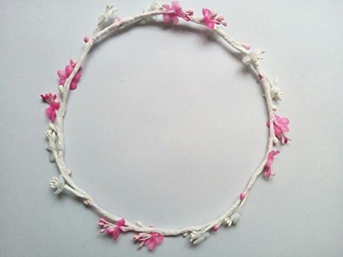 Beautiful Cute DIY Handmade Craft Plum Artificial Flowers Rattan Crown Headband Bridal Hairpiece Headpiece Holiday Headwear Hair Wedding Bridal Flower Girl Accessories Photo Props for Weddings Pink White