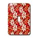 Lee Hiller Designs Holidays Christmas - Retro 60s Christmas White Poinsettias, Holly and Green Swirl