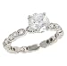 Round Eternity Diamond Engagement Ring .50cttw (CZ ctr