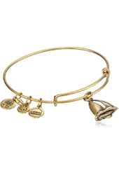 Alex and Ani "Bangle Bar" Sailboat Expandable Wire Bangle Bracelet, 7.75"