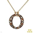 High quality Necklace With 0.92ctw Genuine Quartz and Topazes Beautifully Designed in 14K Two tone Gold Length 18in