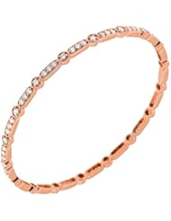 1.32 ct. tw Round Diamond Bangle Bracelet in Prong Setting - G-H SI1 - 14 Kt. Rose Gold