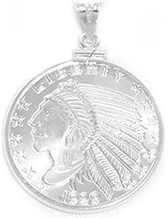 Silver Coin Pendant 1/4 oz Indian without chain