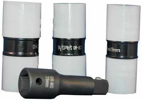 ATD Tools 4354 1/2" Drive 4-Piece Protective Wheel Nut Flip Impact Socket Set