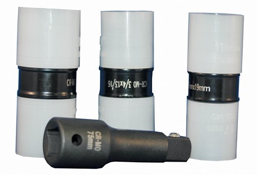 ATD Tools 4354 1/2" Drive 4-Piece Protective Wheel Nut Flip Impact Socket Set