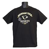 Michigan Tech Huskies Old Time Hockey Black Bobby T-Shirt