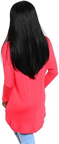 Feellib Women's Plus Size Quarter Sleeve Knit Top Medium Coral 3/4 Sleeve