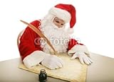 Wallmonkeys Peel and Stick Wall Decals - Santa Making His List - 48