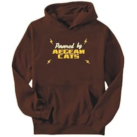 Buy Hoodie Mens Brown POWERED BY Aegean Cats Cats by TopExpressions