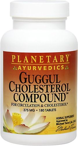 Planetary Herbals, Ayurvedics Guggul Cholesterol Compound 375 mg 180 Tablets