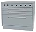 Greene Manufacturing, Inc. DTL-4224-3001-W Duratech Base Cabinet Lab Height - 42"W x 24"D x 34"H #50 Power Panel Variable Three Drawer Base, Metal: Structural Gray