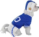 Pet Football Player Blue Uniform Dog Costume Small