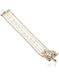 Nina Petite Pearl Floral Multi-Strand Bracelet, 7"