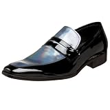 Blokes Men's Unique Bloke Penny Loafer,Nero-Argento,8.5 M US