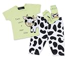 Mud Pie Baby E-I-E-I-O Cow Clothing Set