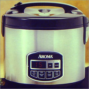 Aroma ARC-960SB 10-Cup Cool Touch Digital Programmable Rice Cooker, Stainless