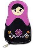 Purple/Black Nesting Doll Coin Purse