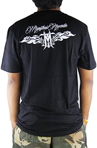 In The Dark Men's Muay Thai T-Shirt Thai Flag Color Black X-Large Asia / US Large