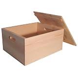 Wooden Crate with Lid 15 x 12 x 7