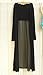 Shawhuaa Womens Chiffon Splice Long Sleeve Lightweight Long Maxi Cardigan Black