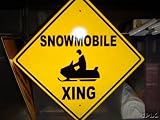 Snowmobile Crossing Sign