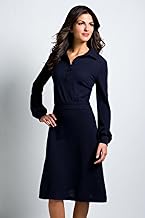 Club Collection Long Sleeve Cotton Wool Pique Dress
