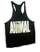 Efashionmx Mens Animal Letter Print Stringer Bodybuilding Gym Tank Tops (X-Large, Black)