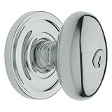 Baldwin 5225.260.ENTR Egg Knob Keyed Entry Set, Polished Chrome