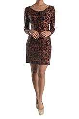 General Print Acrylic/Nylon Sweater  Dress