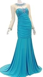 Plus Size Chiffon/Taffeta/Tulle Beaded Crystals Applique Lace Crystal Long Sleeves Prom Dress/Maxi Dress 