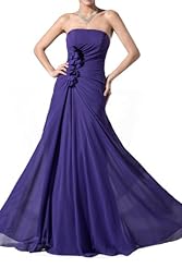 Strapless Corset   Waistline Crystal Evening Dress 