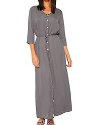 Sexy Full Length Belted  Shirt Club Dress 