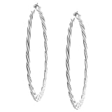 Sterling Silver Braided Hoop Earrings