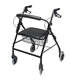 Lumex Walkabout Wide Four Wheel Rollator, 18.5 Inches, Black Reviews