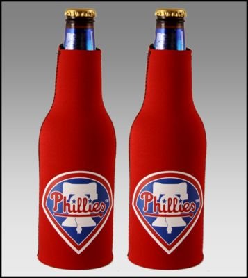 SET 2 PHILADELPHIA PHILLIES BOTTLE SUIT KOOZIE COOZIES