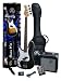 SX BG1K LH BK + BA1565 Left Handed Bass Guitar Package w/Amp, Carry Bag, Strap and Instructional DVD