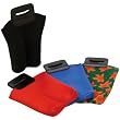 Pack of 2 Neoprene Double Wine Bottle/Beverage Bags - Leaf Print